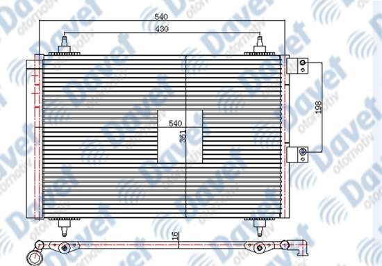 ORIS CPE355016 Klima Radyatoru Kondenser Brazing Berlingo 06>Xsara 04>Partner 06>1.6hdi 555×364x16  At/Mt Sanzuman